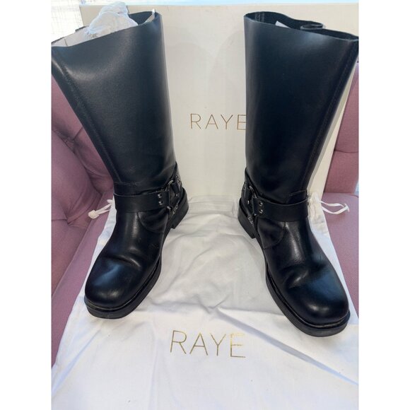 Raye Dakota Moto Boots in Black 10 with box Womens Leather - Picture 5 of 12